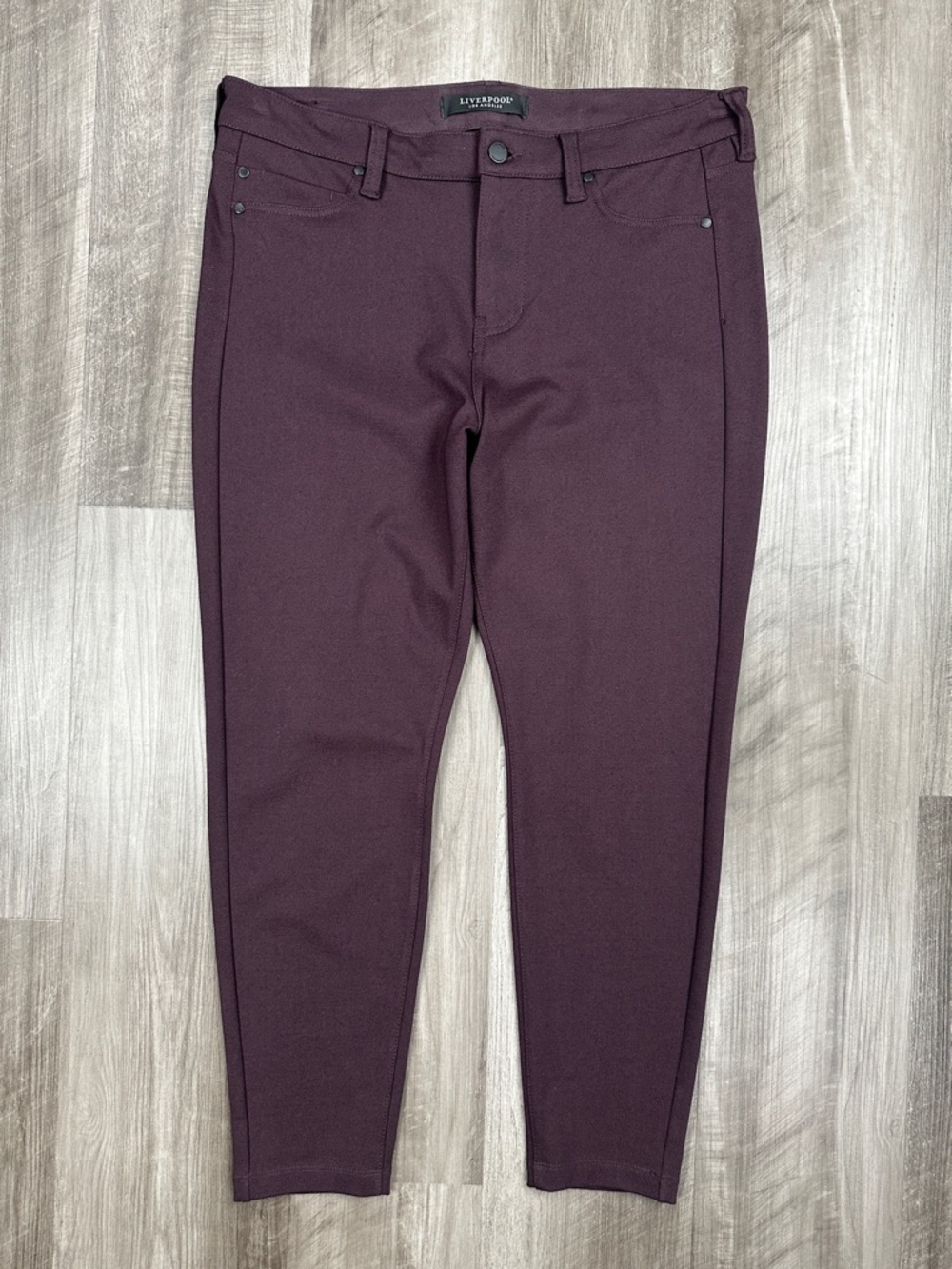 Liverpool Skinny Pants in Deep Plum size 12 petite